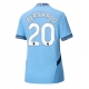 Manchester City Bernardo Silva #20 Replike Domaci Dres za Ženska 2024-25 Kratak Rukav